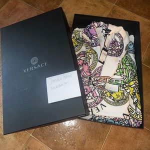 Multicolor Medusa Head Versace Robe